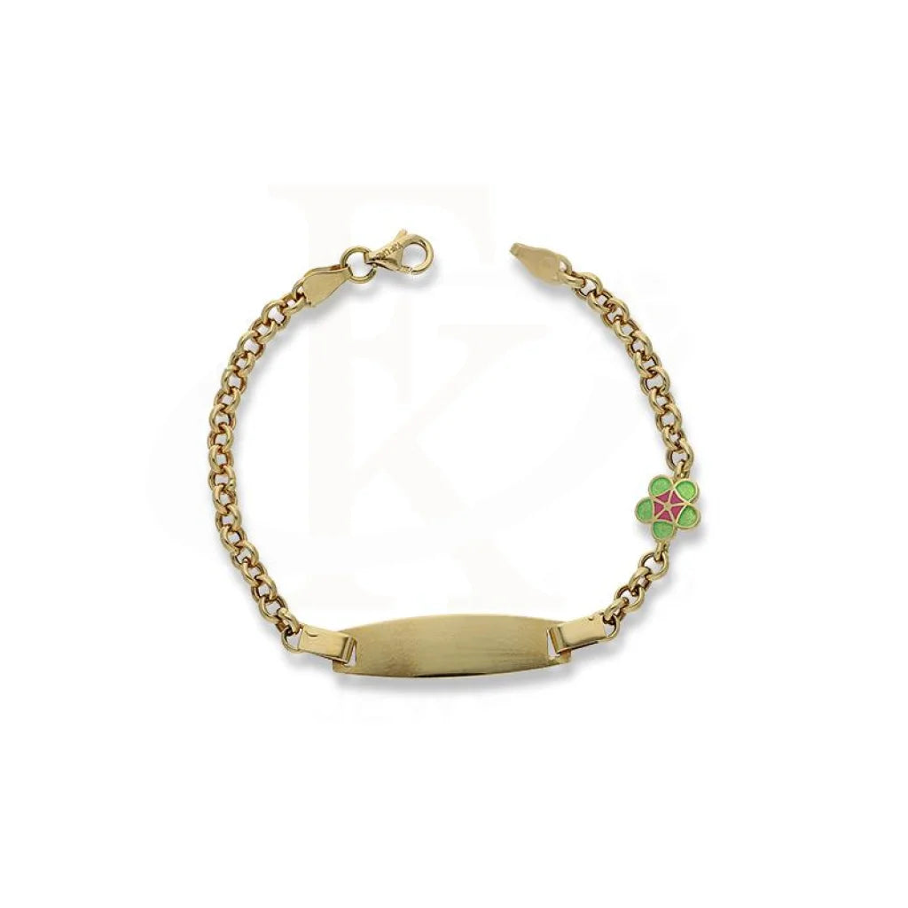 Gold Rolo Bracelet With Flower Charm 18Kt - Fkjbrl18K2467 Bracelets