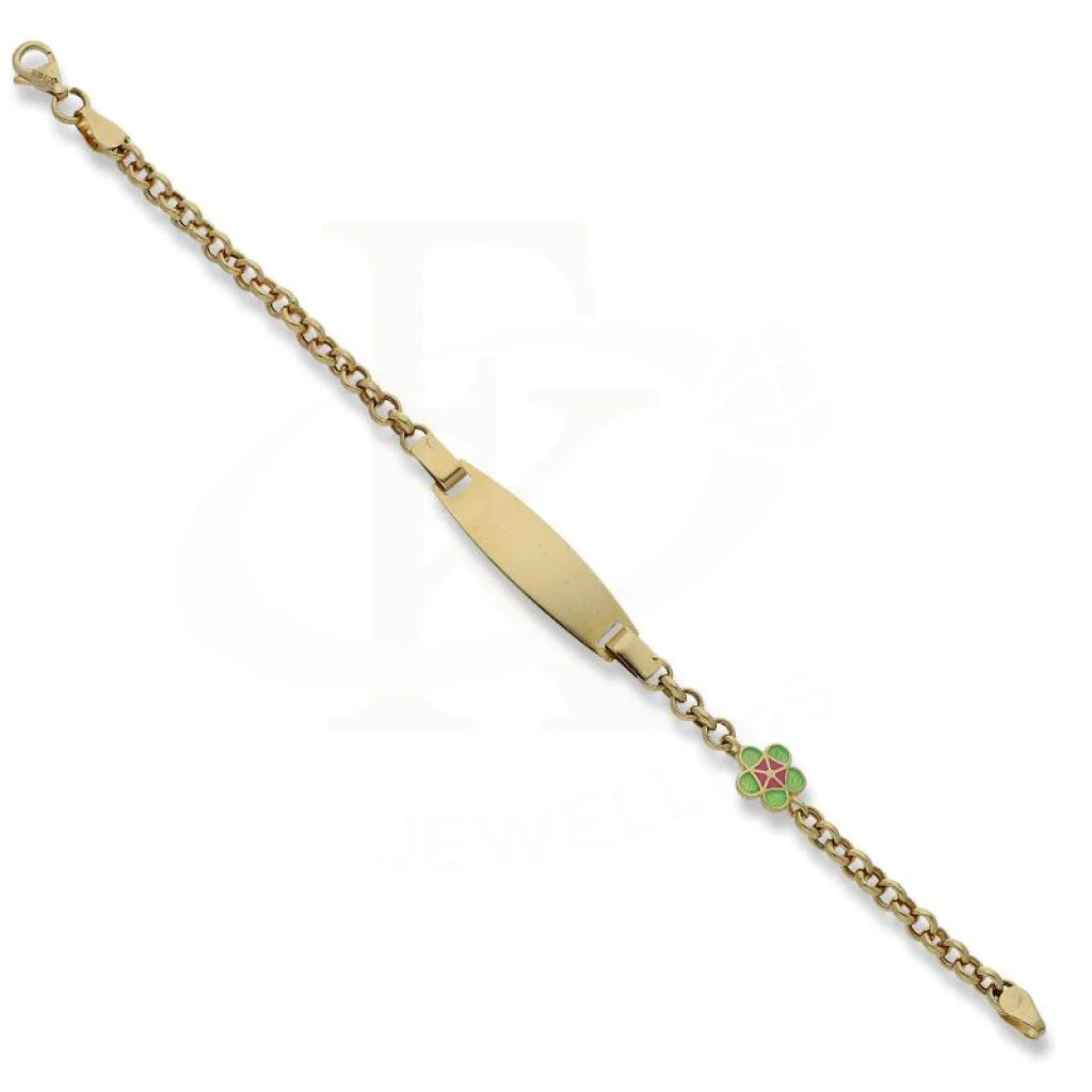 Gold Rolo Bracelet With Flower Charm 18Kt - Fkjbrl18K2467 Bracelets