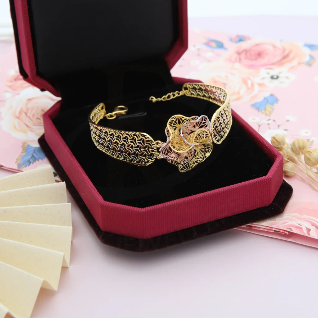 Gold Rose Bangle 21Kt - Fkjbng21Km8189 Bangles