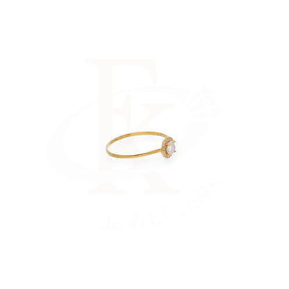 Gold Round Rose Cut Solitaire Ring 21Kt - Fkjrn21Km7988 Rings