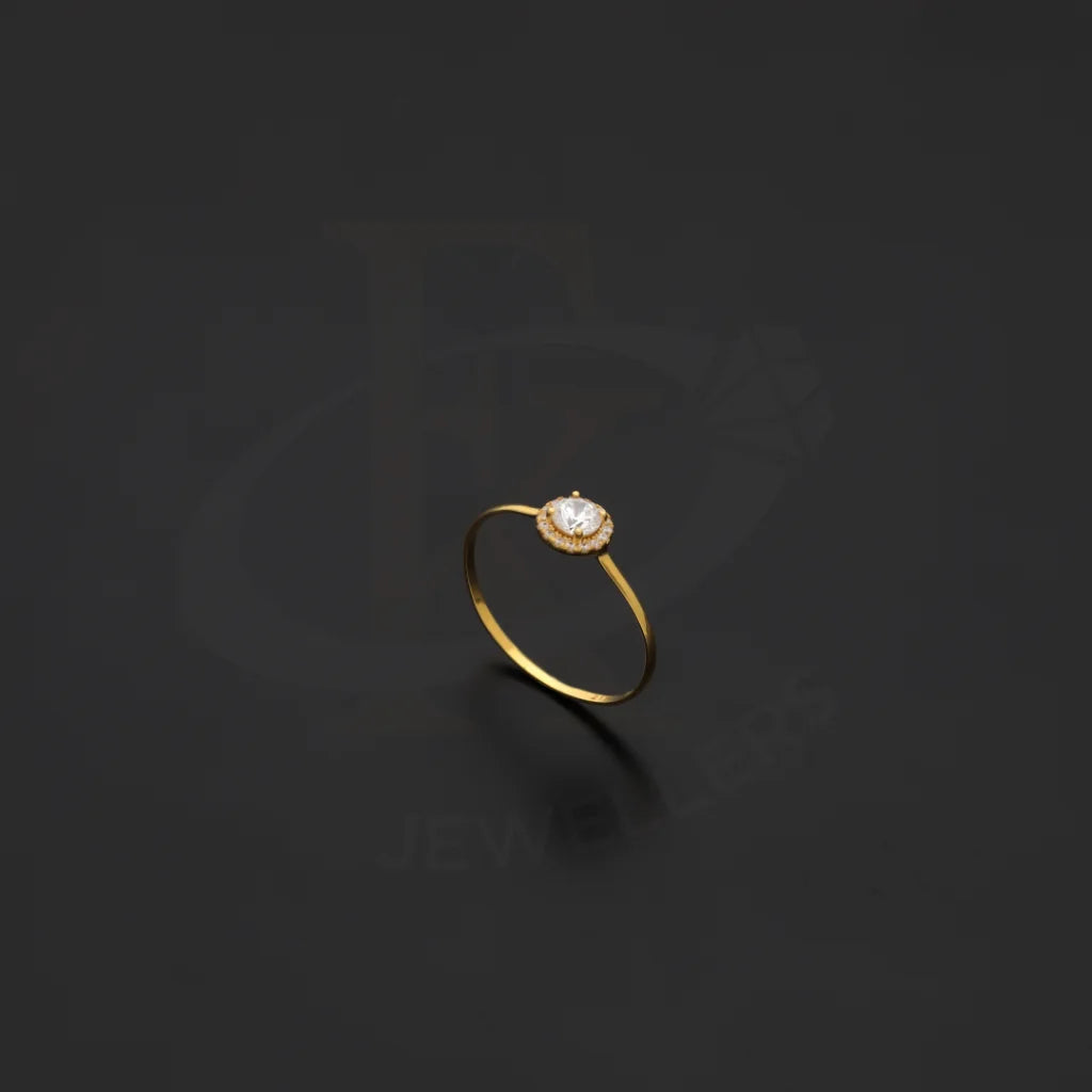 Gold Round Rose Cut Solitaire Ring 21Kt - Fkjrn21Km7988 Rings