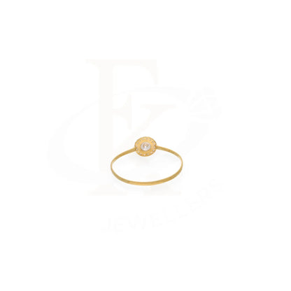 Gold Round Rose Cut Solitaire Ring 21Kt - Fkjrn21Km7988 Rings