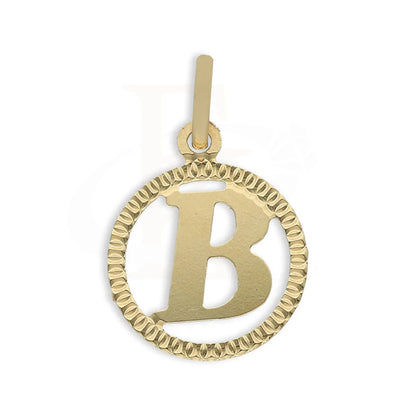 Gold Round Shaped Alphabet Pendant 18Kt - Fkjpnd18K5243 B / 1.000 Gram Pendants