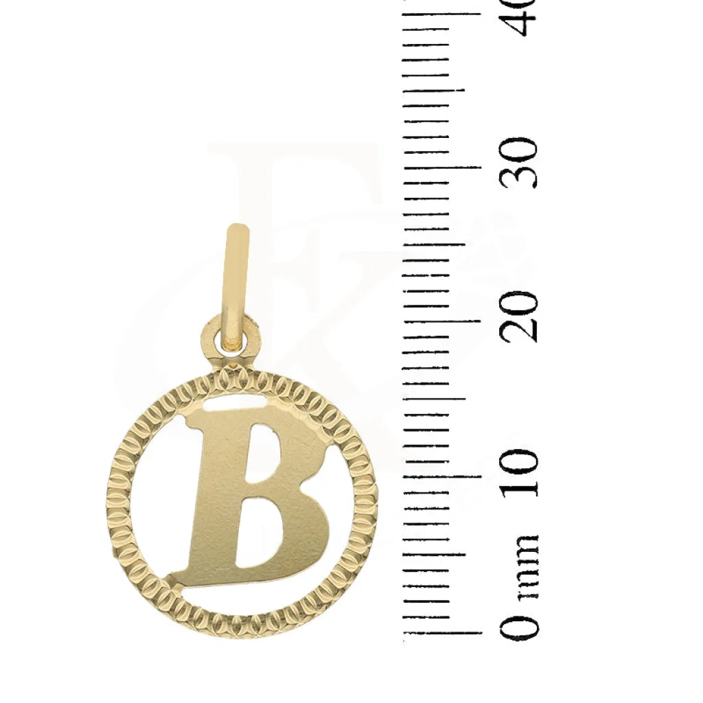 Gold Round Shaped Alphabet Pendant 18Kt - Fkjpnd18K5243 Pendants