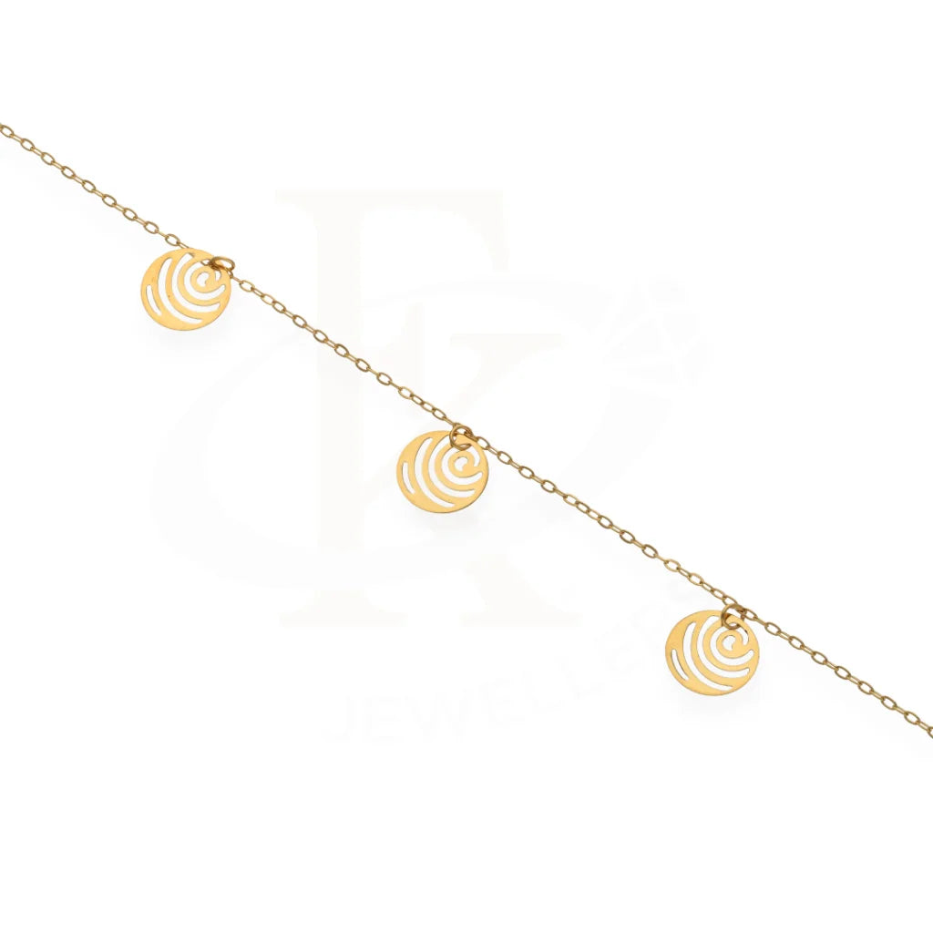 Gold Round Shaped Anklet 18Kt - Fkjankl18K7795 Anklets