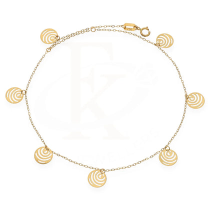 Gold Round Shaped Anklet 18Kt - Fkjankl18K7795 Anklets