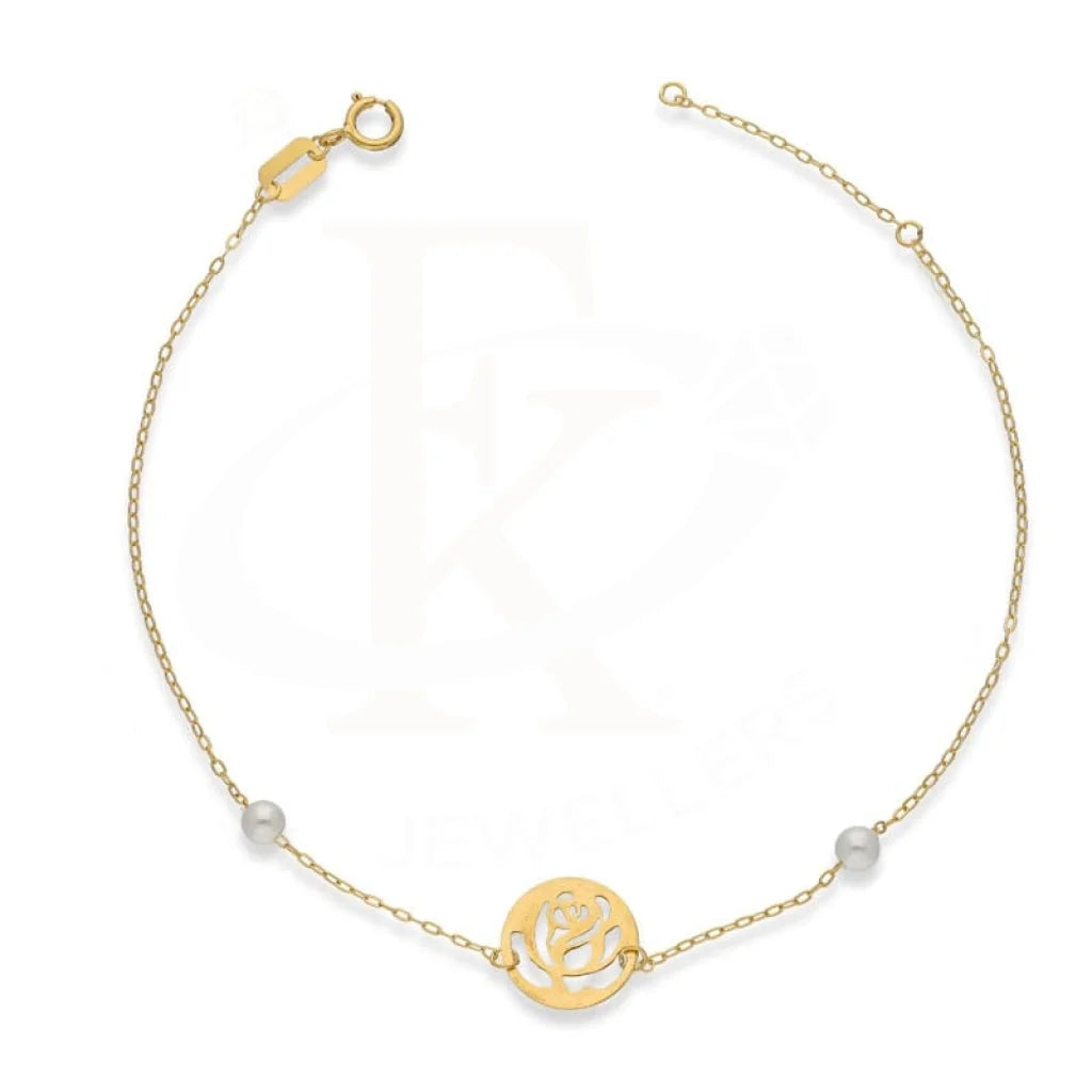 Gold Round Shaped Bracelet 21Kt - Fkjbrl21Km5394 Bracelets