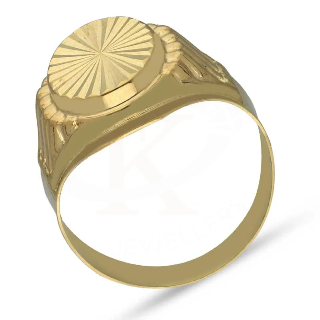 Gold Round Shaped Mens Ring 18Kt - Fkjrn18K3812 Rings