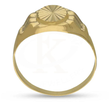 Gold Round Shaped Mens Ring 18Kt - Fkjrn18K3815 Rings