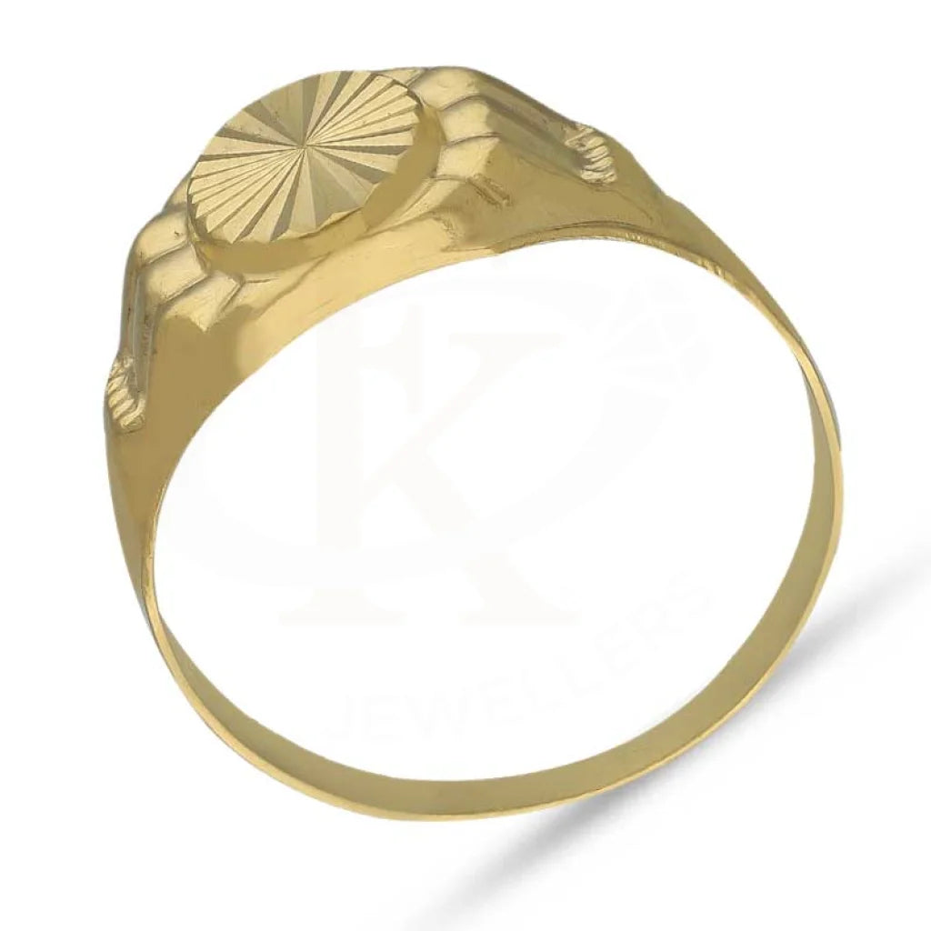 Gold Round Shaped Mens Ring 18Kt - Fkjrn18K3815 Rings