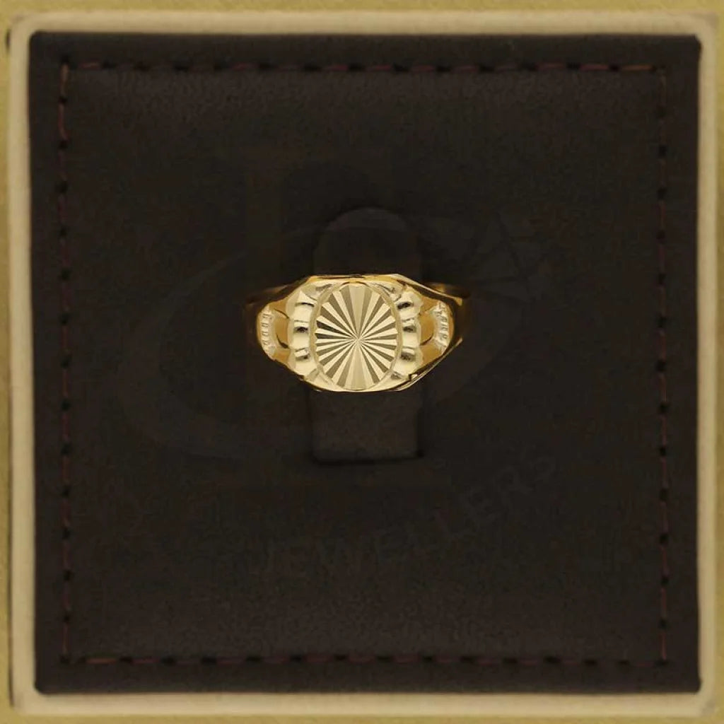 Gold Round Shaped Mens Ring 18Kt - Fkjrn18K3815 Rings