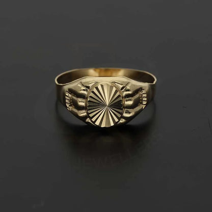 Gold Round Shaped Mens Ring 18Kt - Fkjrn18K3815 Rings