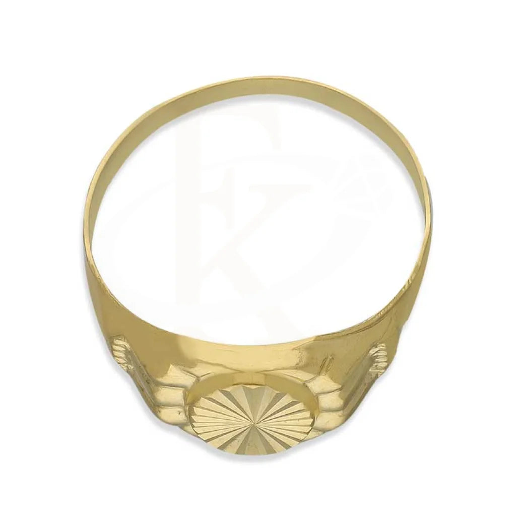 Gold Round Shaped Mens Ring 18Kt - Fkjrn18K3815 Rings