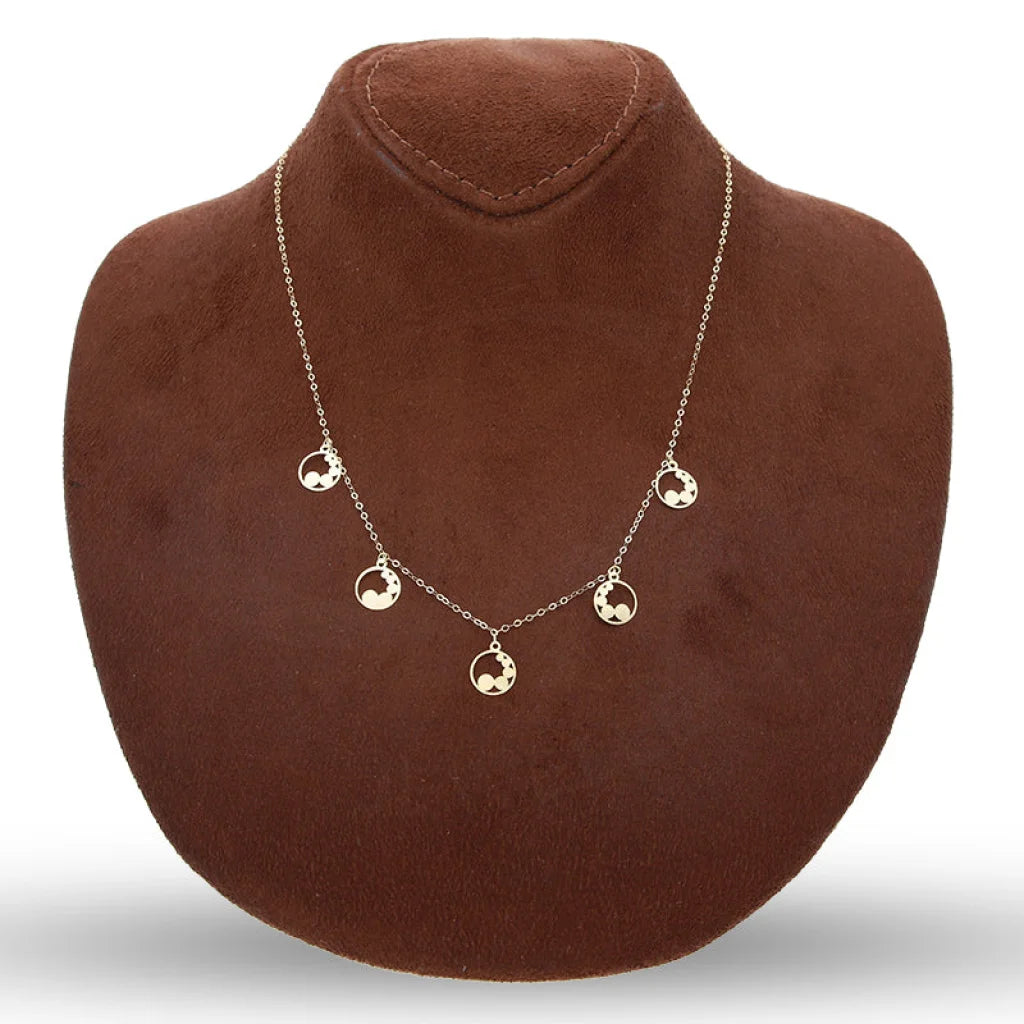 Gold Round Shaped Necklace 18Kt - Fkjnkl18Km5336 Necklaces