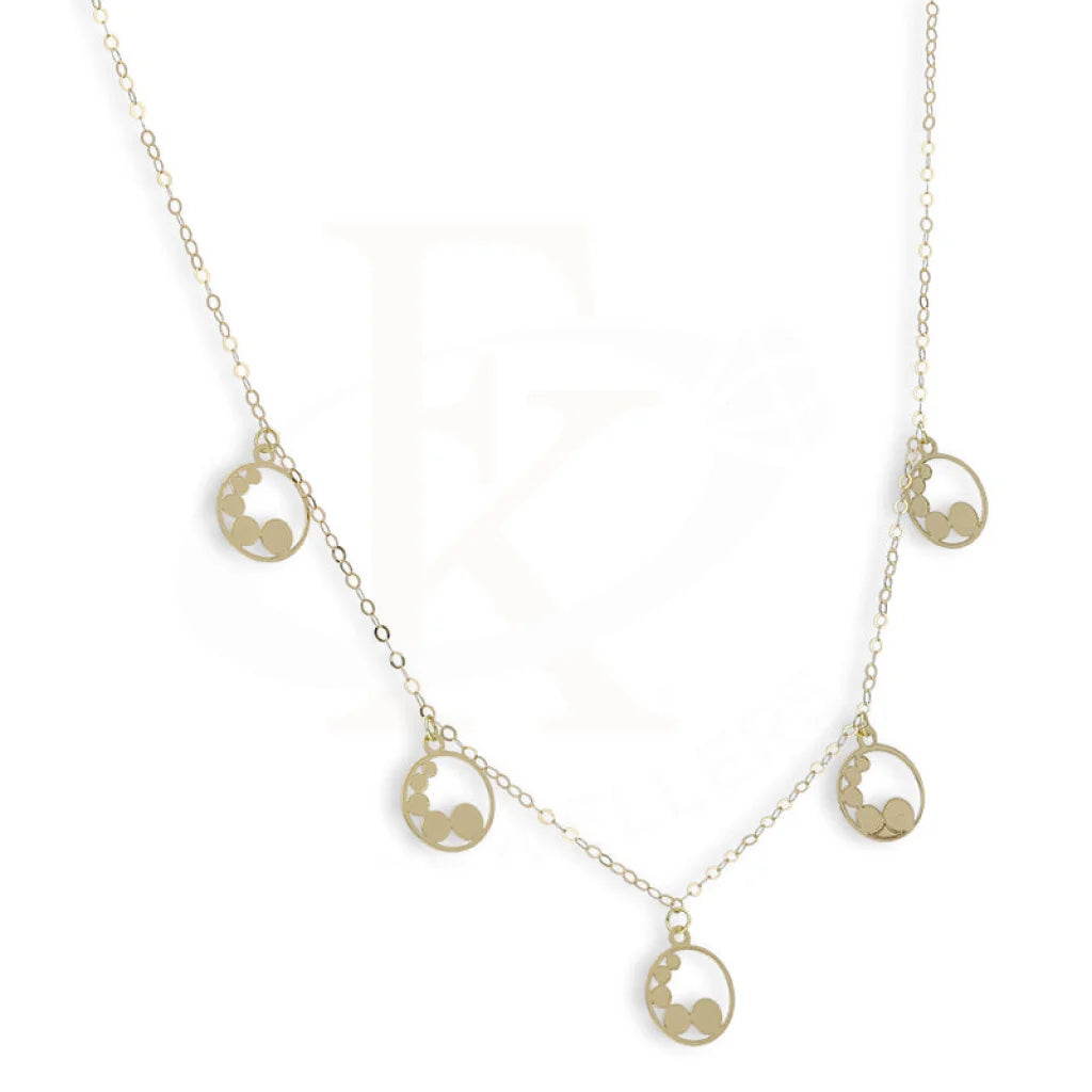 Gold Round Shaped Necklace 18Kt - Fkjnkl18Km5336 Necklaces