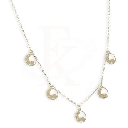 Gold Round Shaped Necklace 18Kt - Fkjnkl18Km5336 Necklaces