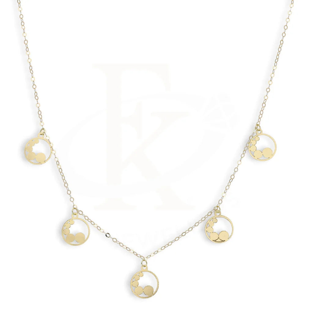 Gold Round Shaped Necklace 18Kt - Fkjnkl18Km5336 Necklaces