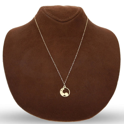 Gold Round Shaped Necklace 18Kt - Fkjnkl18Km5291 Necklaces