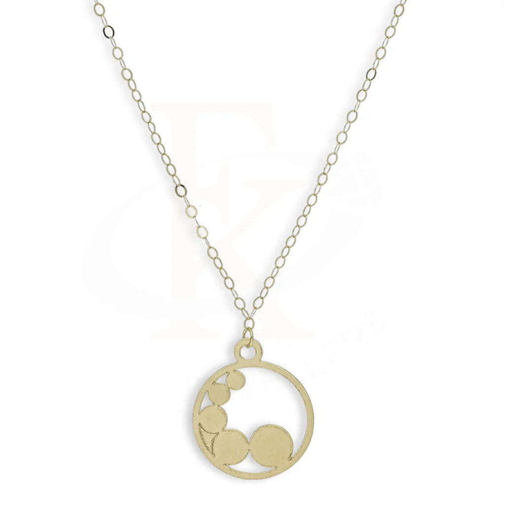 Gold Round Shaped Necklace 18Kt - Fkjnkl18Km5291 Necklaces