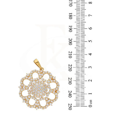 Gold Round Shaped Pendant 21Kt - Fkjpnd21K2944 Pendants