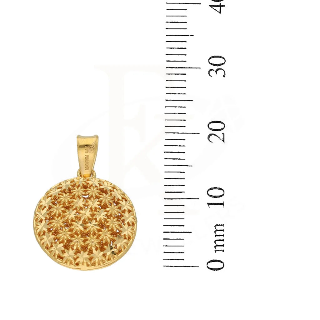 Gold Round Shaped Pendant 21Kt - Fkjpnd21K5127 Pendants