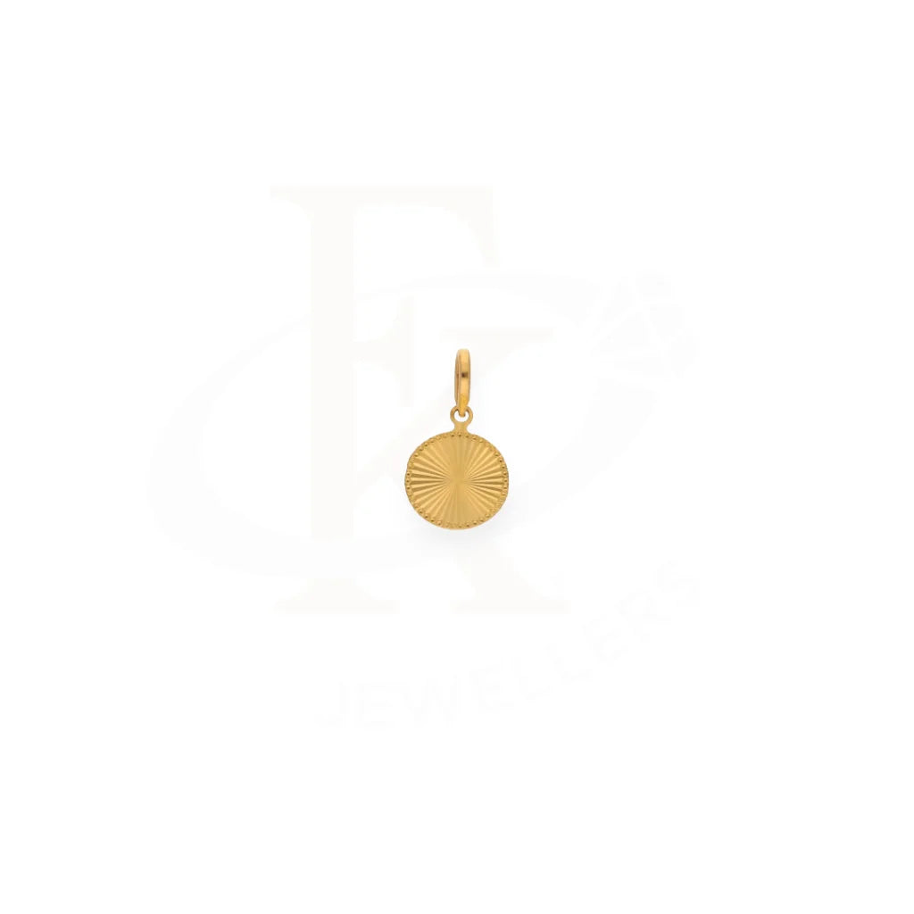 Gold Round Shaped Pendant 21Kt - Fkjpnd21K7580 Pendants