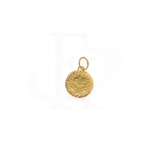 Gold Round Shaped Pendant 21Kt - Fkjpnd21K7700 Pendants