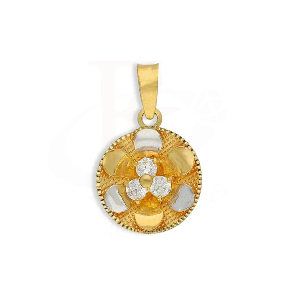 Gold Round Shaped Pendant 22Kt - Fkjpnd22K2750 Pendants