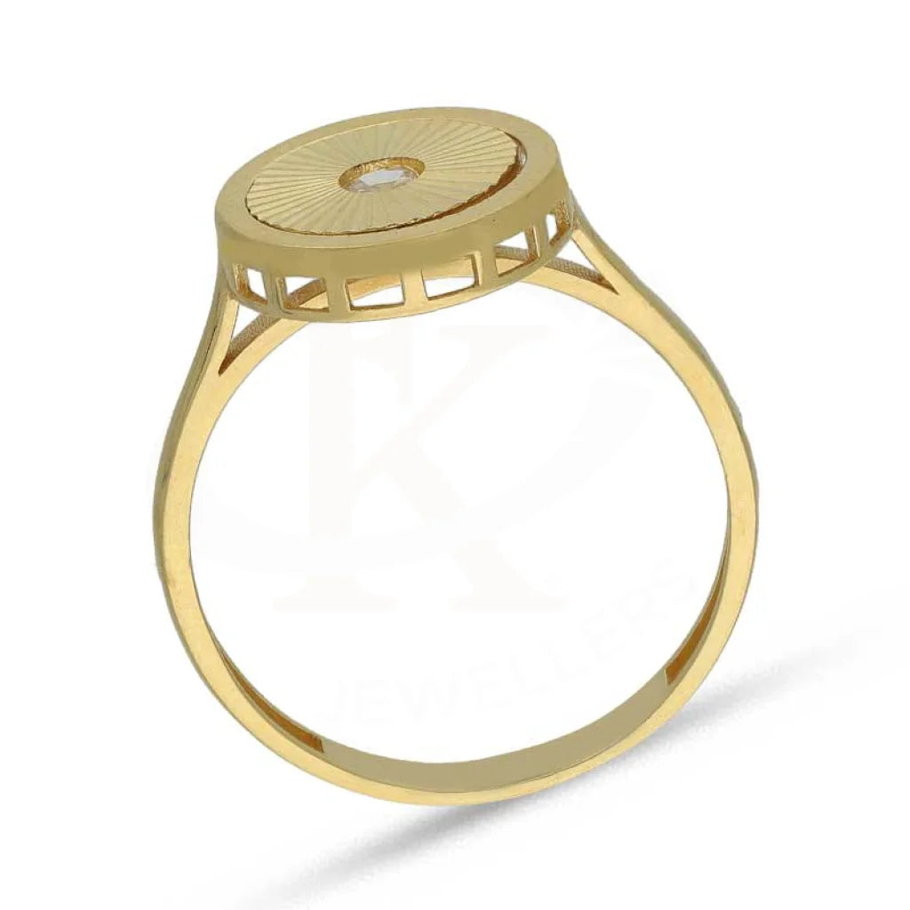 Gold Round Shaped Ring 18Kt - Fkjrn18K3788 Rings