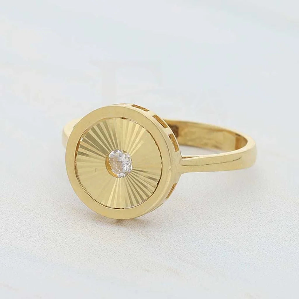 Gold Round Shaped Ring 18Kt - Fkjrn18K3788 Rings