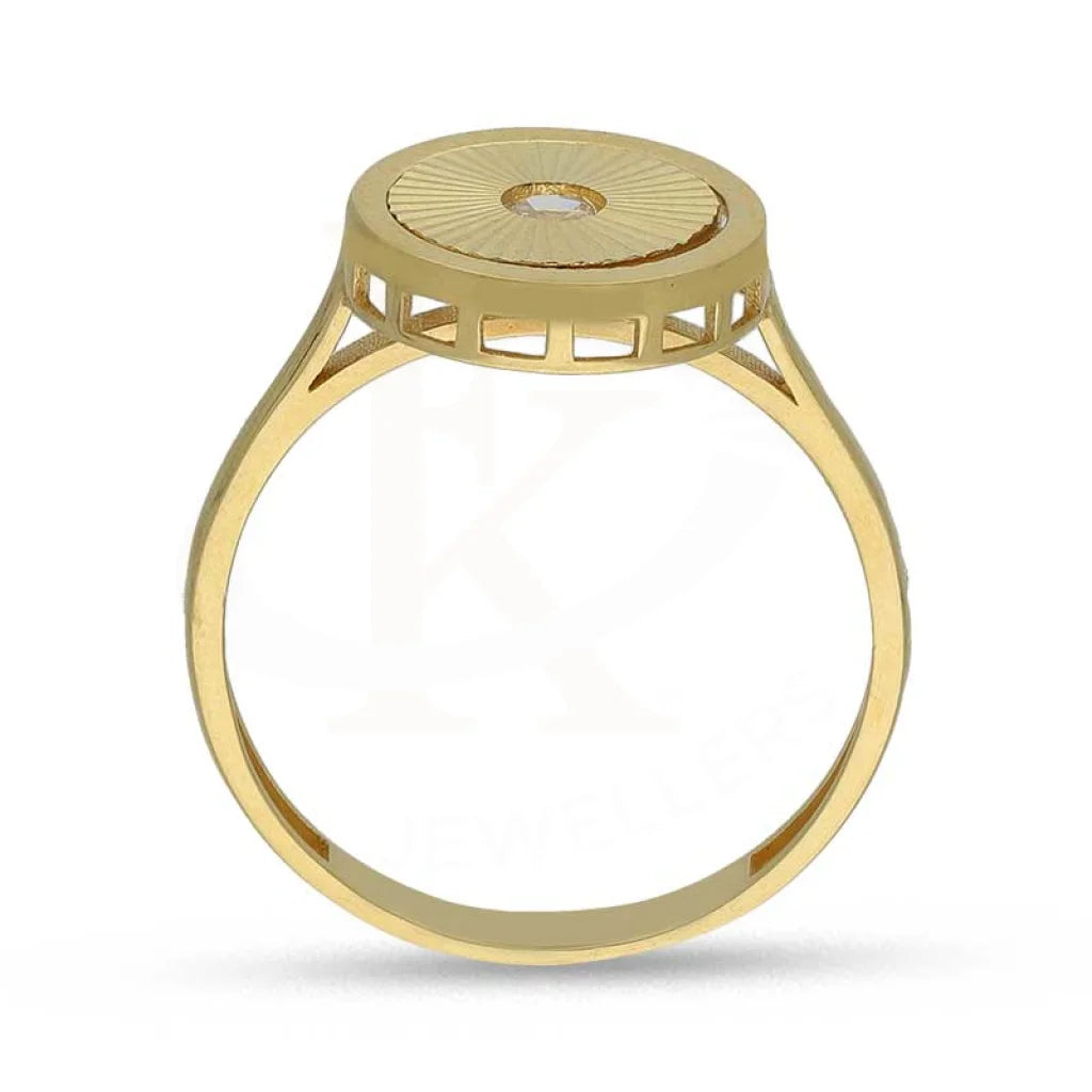 Gold Round Shaped Ring 18Kt - Fkjrn18K3788 Rings