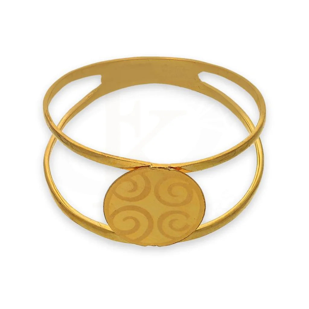 Gold Round Shaped Ring 21Kt - Fkjrn21K2856 Rings