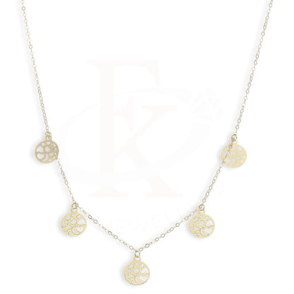 Gold Round Shaped With Hearts Necklace 18Kt - Fkjnkl18Km5345 Necklaces