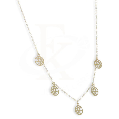 Gold Round Shaped With Hearts Necklace 18Kt - Fkjnkl18Km5345 Necklaces