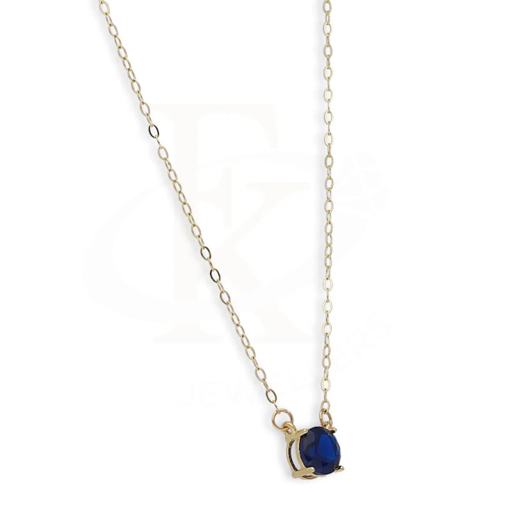 Gold Round Solitaire Necklace 18Kt - Fkjnkl18Km5361 Necklaces