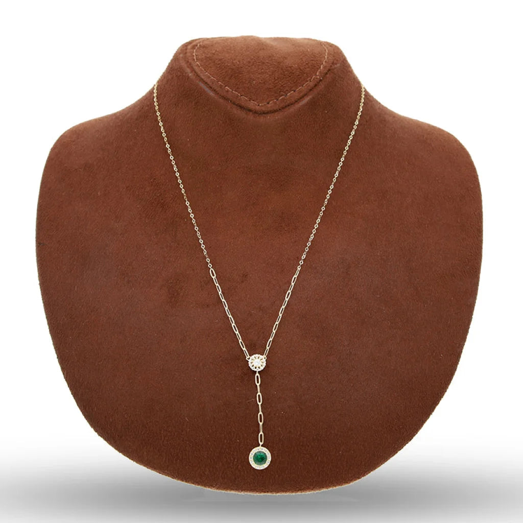 Gold Round Solitaire Necklace 18Kt - Fkjnkl18Km5358 Necklaces