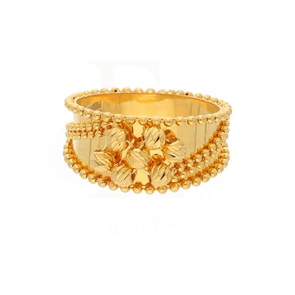 Gold Round Stud Ball Flower Design Bangle Set (Bangle And Ring) 21Kt - Fkjset21Km8689 Pendant Sets