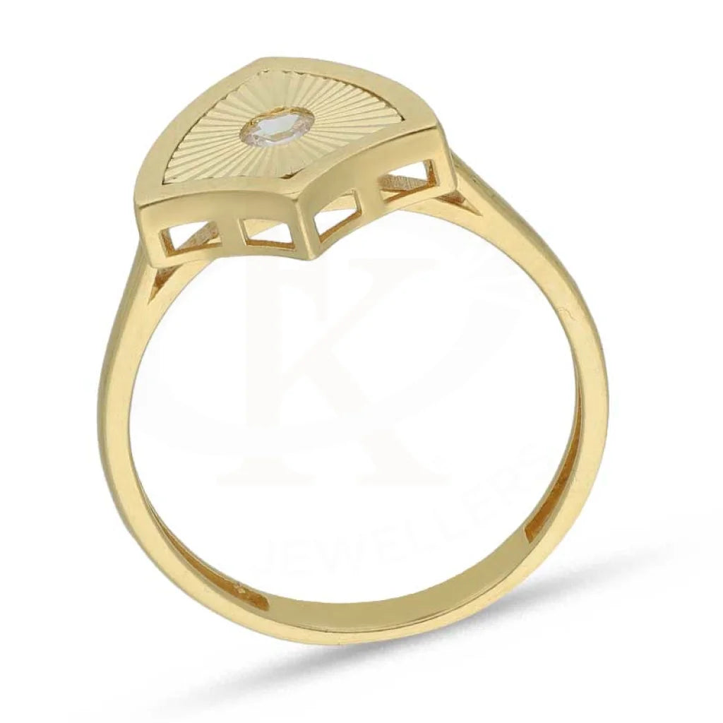 Gold Shield Shaped Ring 18Kt - Fkjrn18K3793 Rings