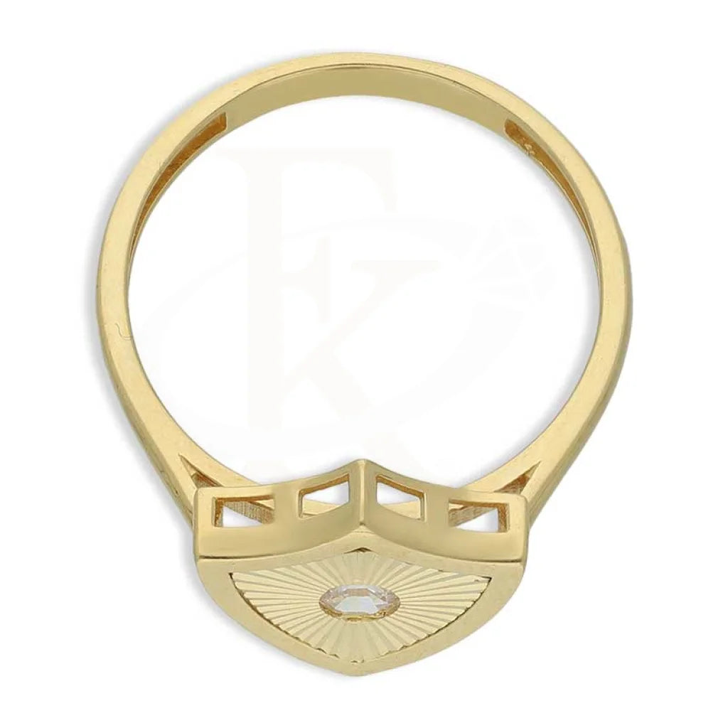 Gold Shield Shaped Ring 18Kt - Fkjrn18K3793 Rings