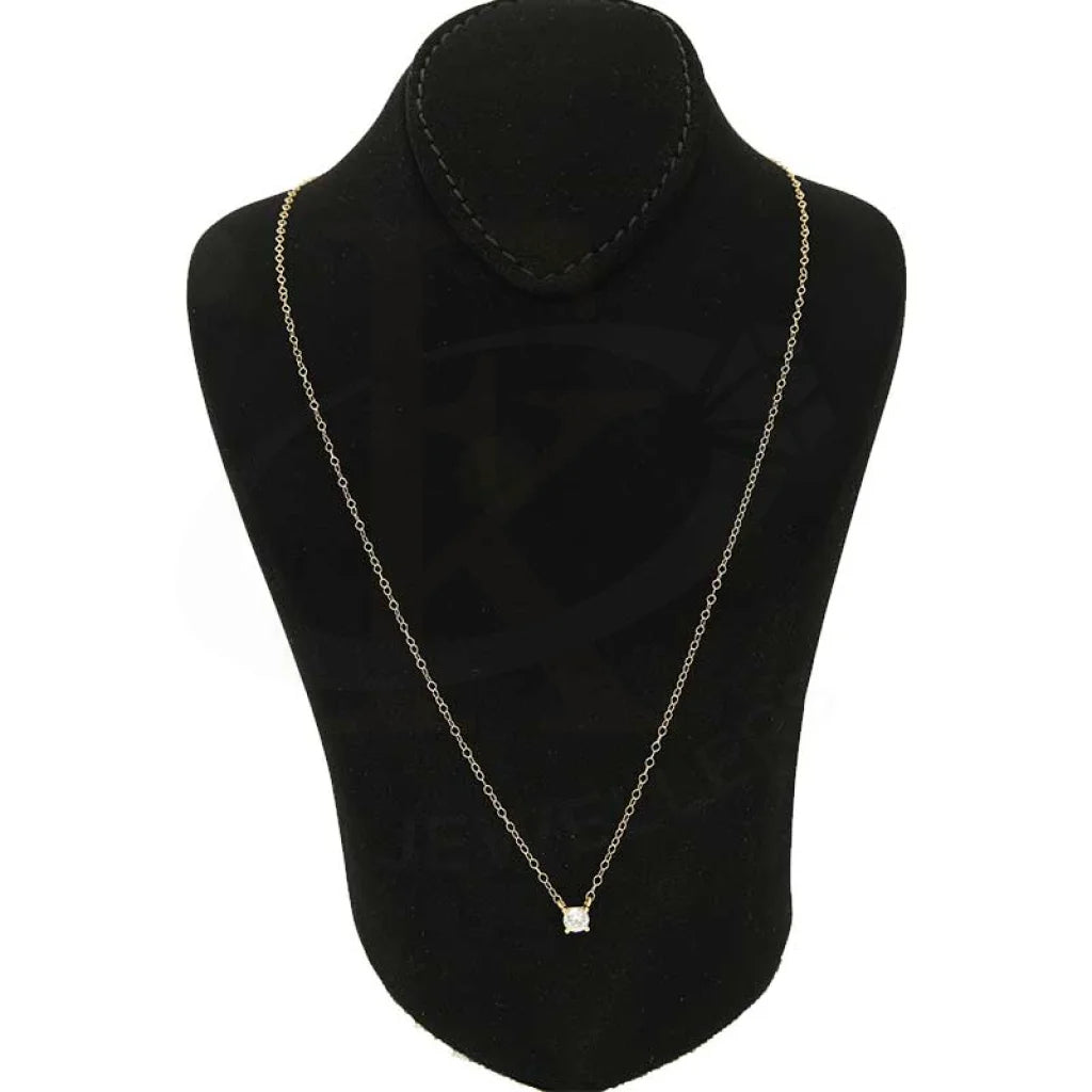 Gold Solitaire Necklace 18K - Fkjnkl18K2693 Necklaces