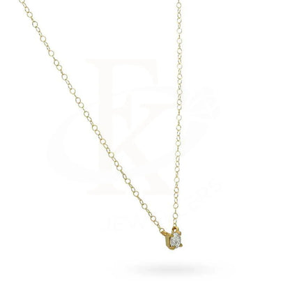 Gold Solitaire Necklace 18K - Fkjnkl18K2693 Necklaces