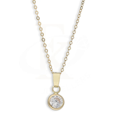 Gold Solitaire Pendant Set (Necklace And Earrings) 18Kt - Fkjnklst18K5554 Sets