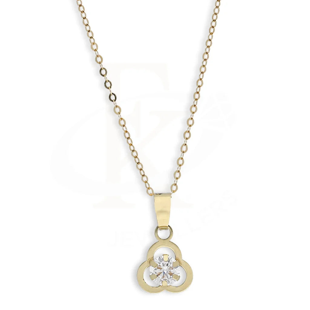 Gold Solitaire Pendant Set (Necklace And Earrings) 18Kt - Fkjnklst18K5582 Sets
