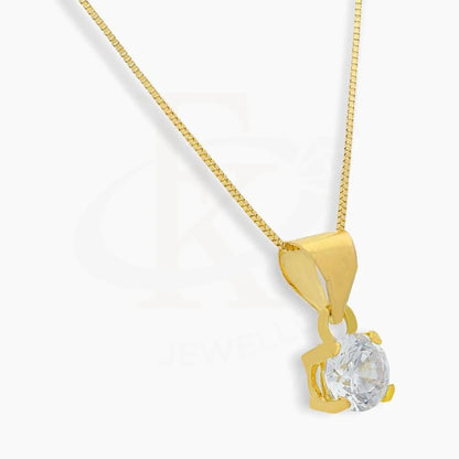 Gold Solitaire Pendant Set (Necklace Earrings And Ring) 18Kt - Fkjnklst18K2120 Sets