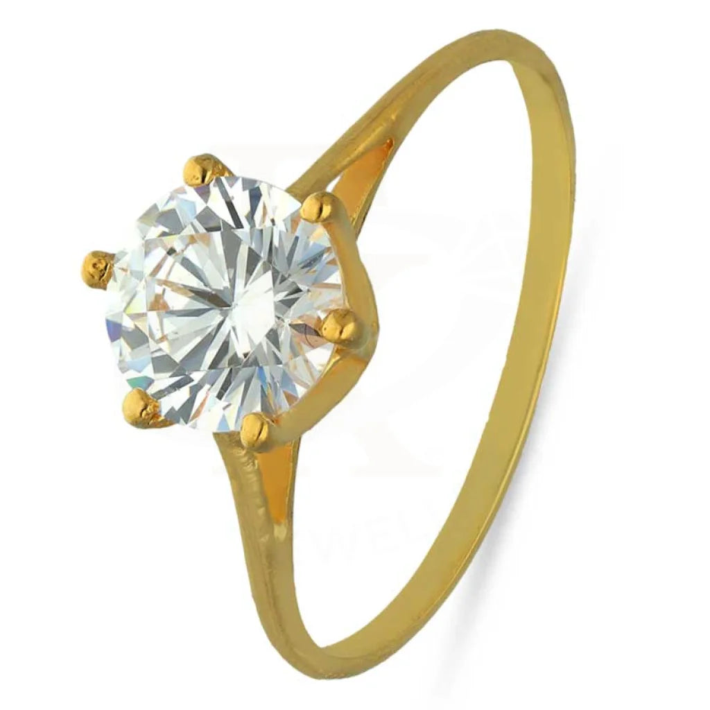 Gold Solitaire Ring 18Kt - Fkjrn18K3446 Rings