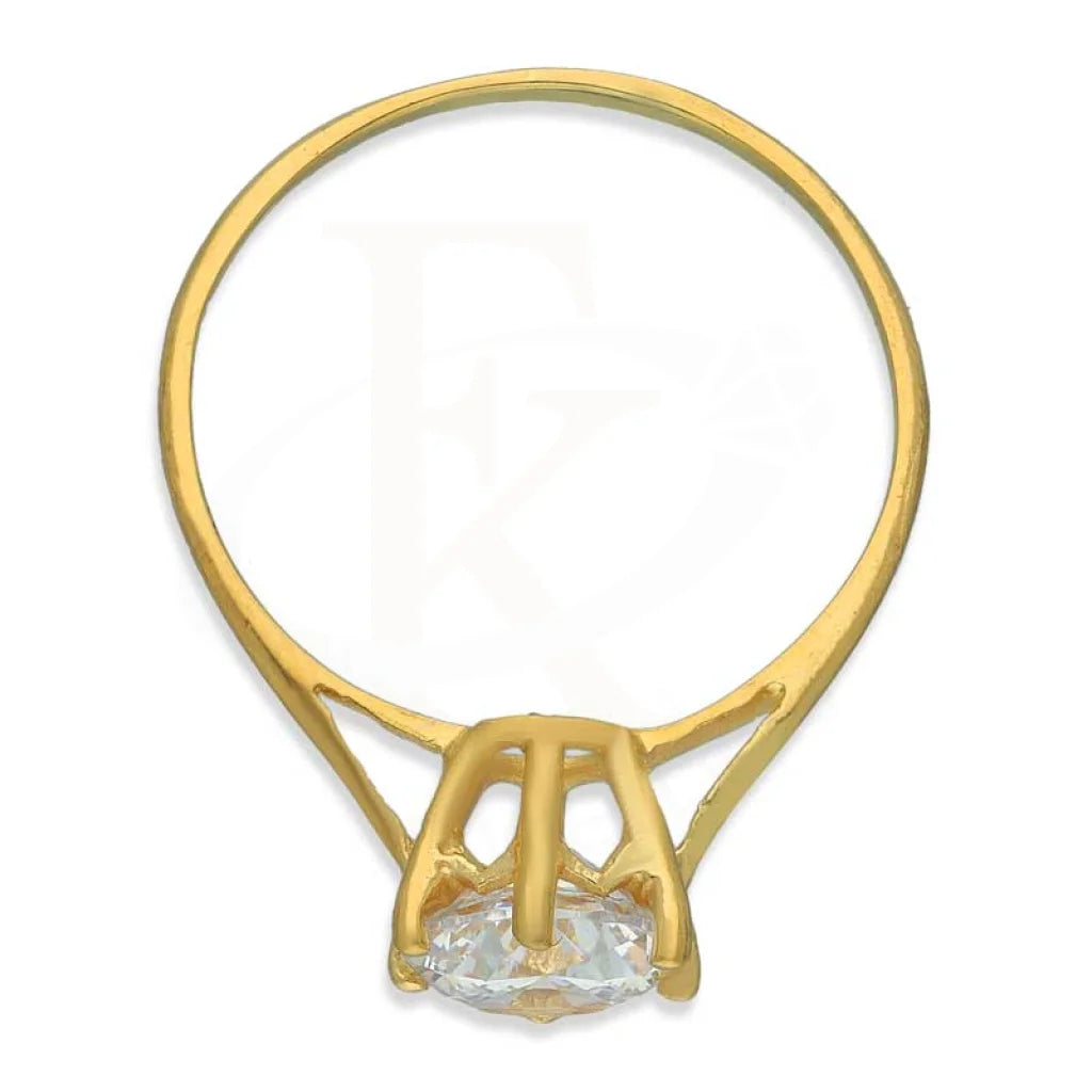 Gold Solitaire Ring 18Kt - Fkjrn18K3446 Rings
