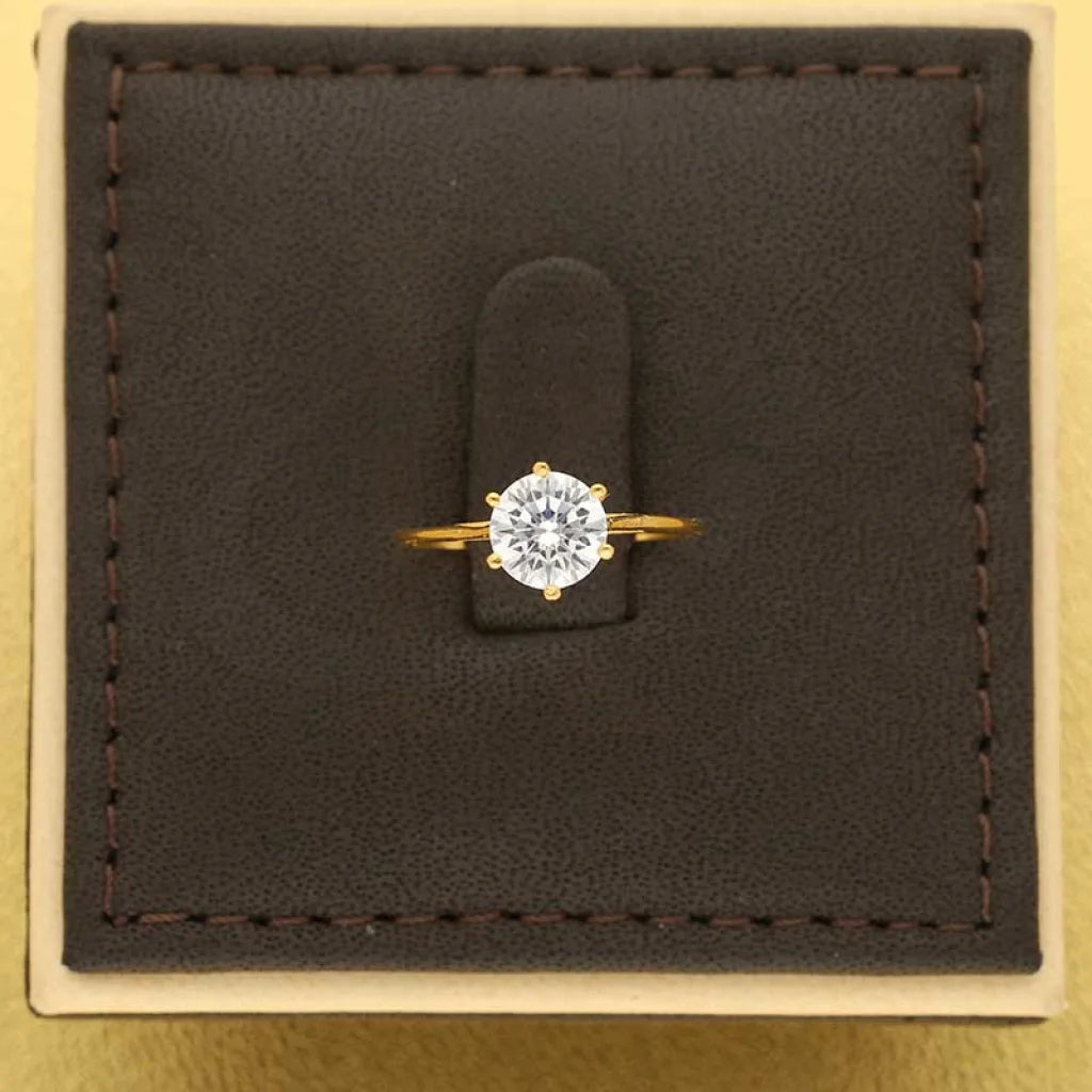 Gold Solitaire Ring 18Kt - Fkjrn18K3446 Rings