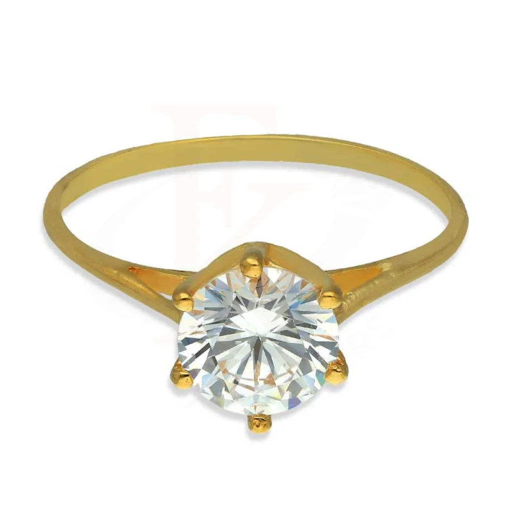 Gold Solitaire Ring 18Kt - Fkjrn18K3446 Rings