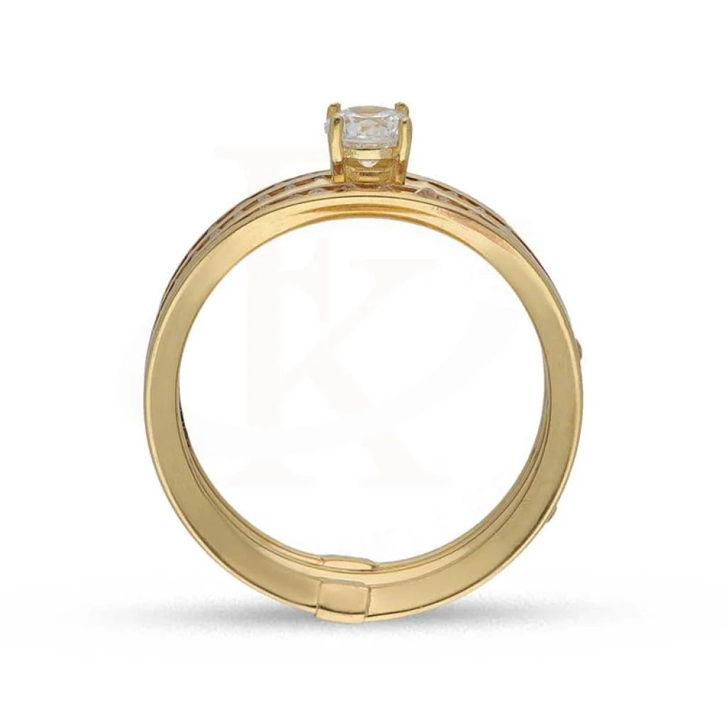 Gold Solitaire Ring 18Kt - Fkjrn18K3794 Rings