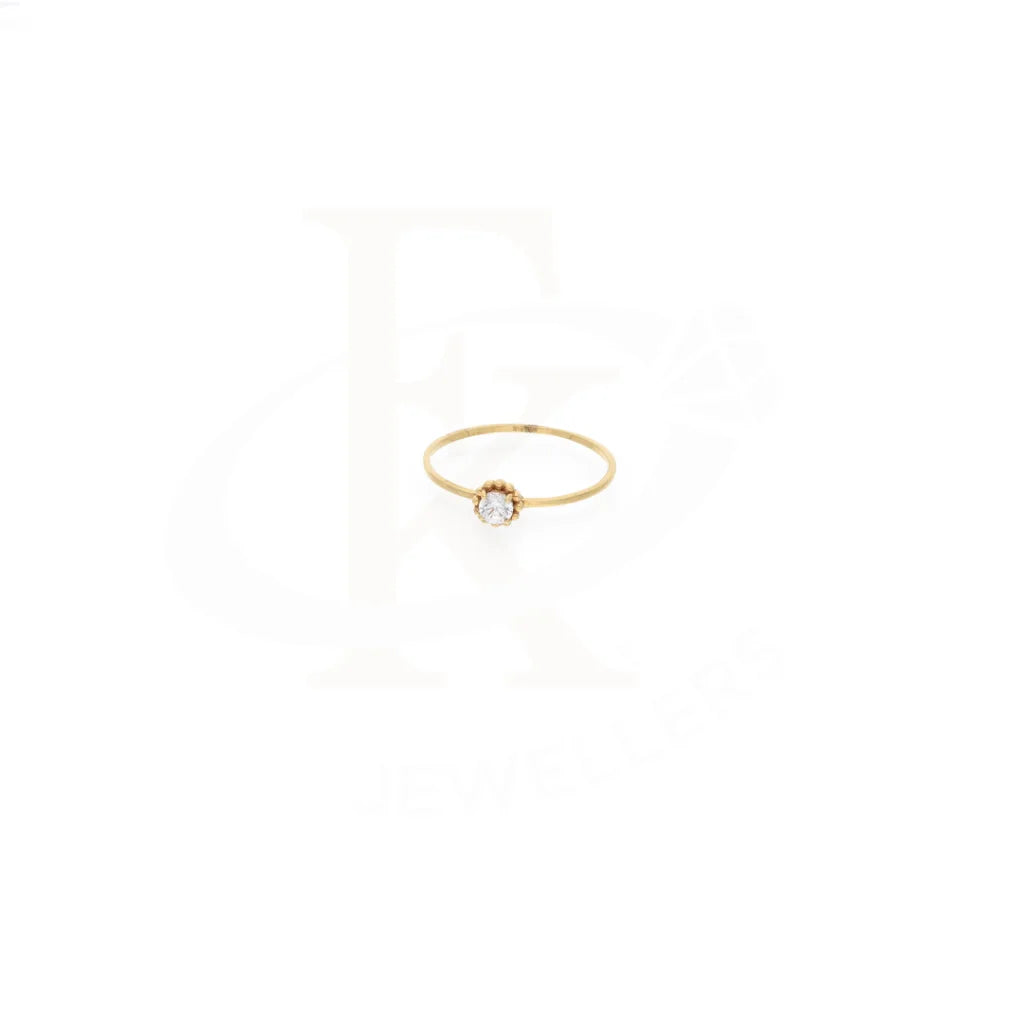 Gold Solitaire Ring 18Kt - Fkjrn18K7912 Rings